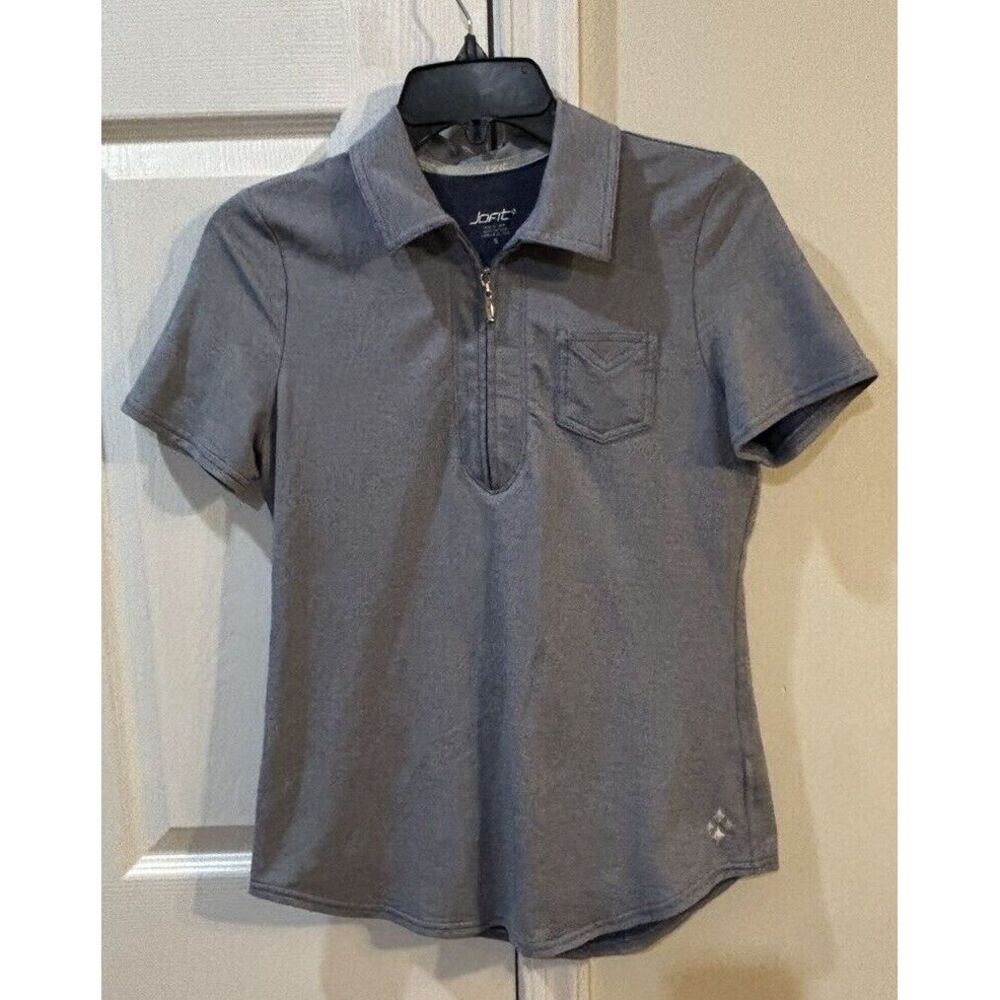 Jofit Womens Golf Shirt Short Sleeve Sz S Blue